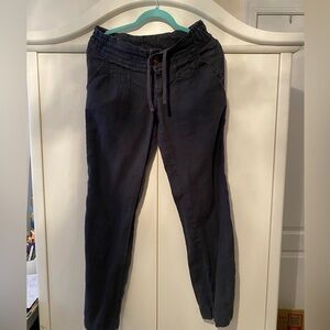 Athletha Dark Gray LINEN Casual Pants